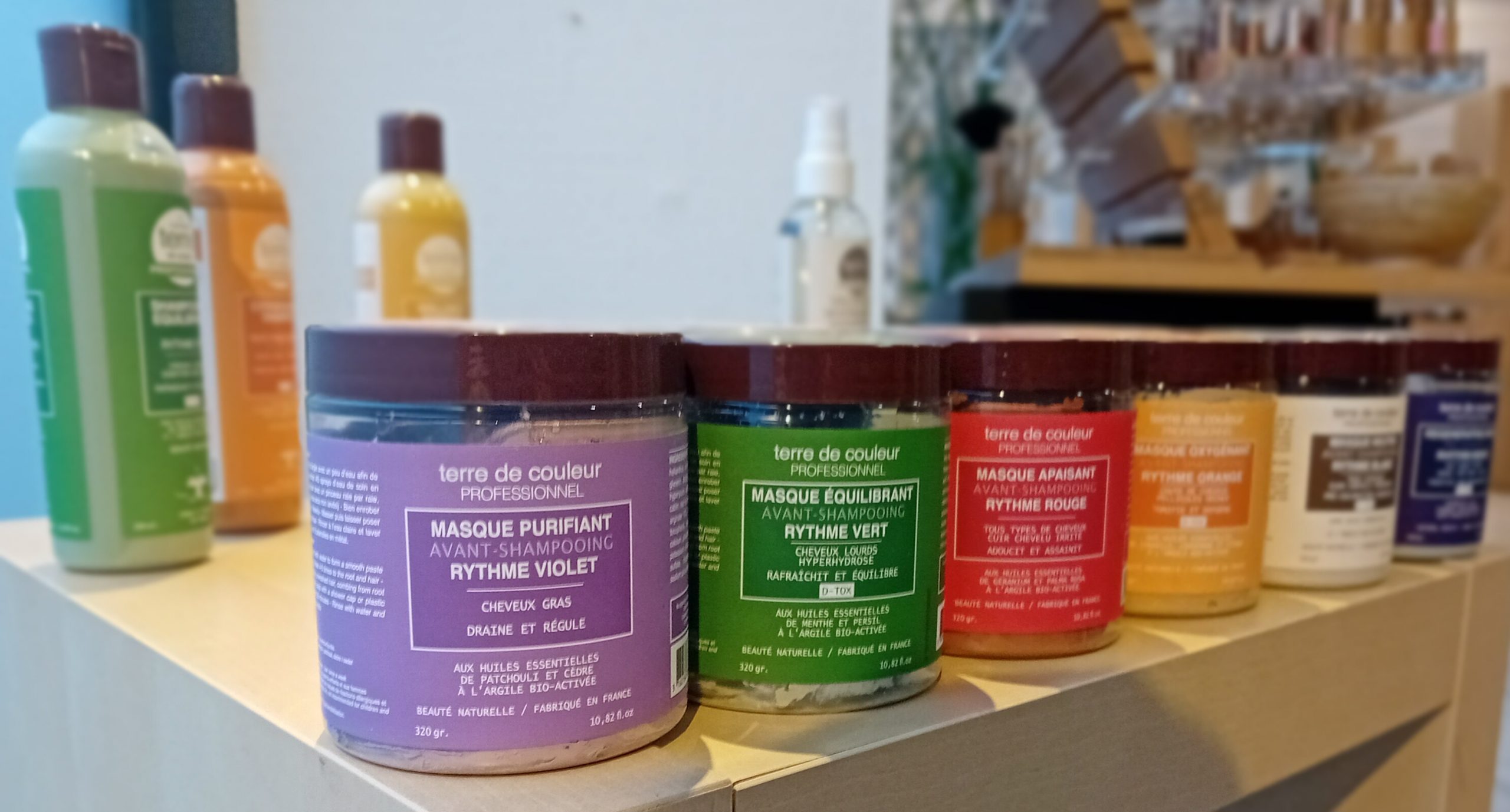 Produits terre de couleur